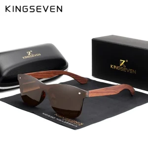 ( হাতে তৈরি কাঠের ফ্রেমের সানগ্লাস )KINGSEVEN 2022 Natural Wooden Polarized Sunglasses For Men And Women UV400 Protection Fashion Original Wood Sun Glasses